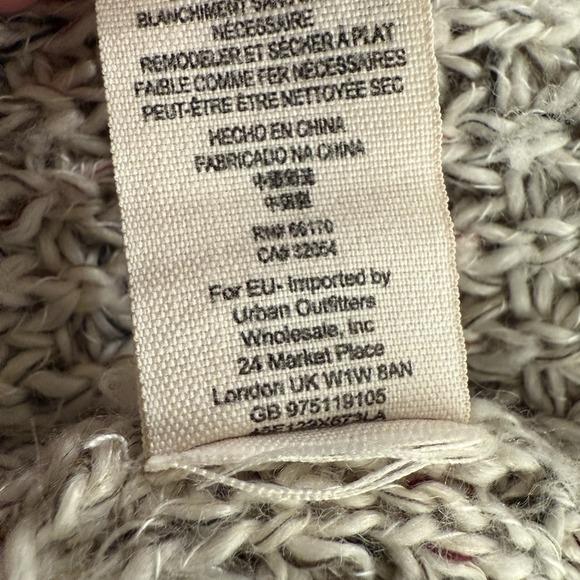 Free People Dylan Tweedy Sweater Womens Small Boho Chunky Knit Gray Blend‎ Tunic - Picture 6 of 6